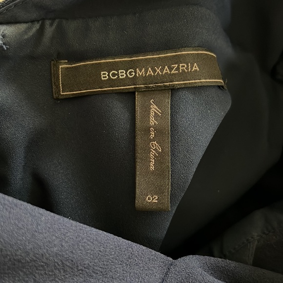 BCBGMAXAZRIA Blue Cross Front Cutout Gown Size 2 - Picture 5 of 7